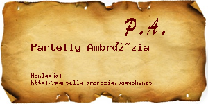 Partelly Ambrózia névjegykártya
